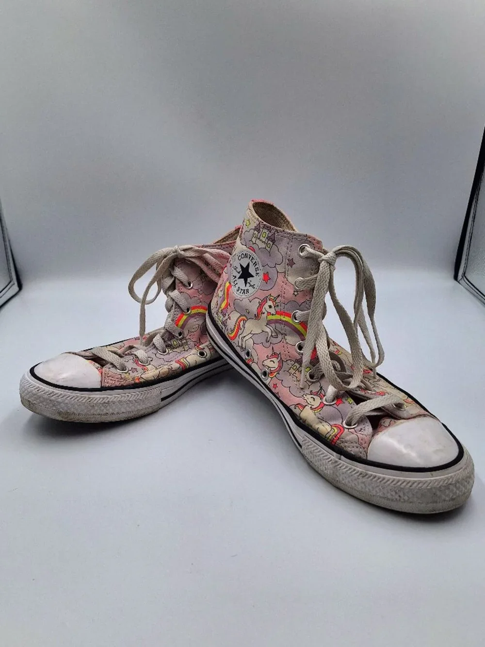 Converse Chuck Taylor Unicorn Castle Pink Purple High Top Sneaker Junior 6